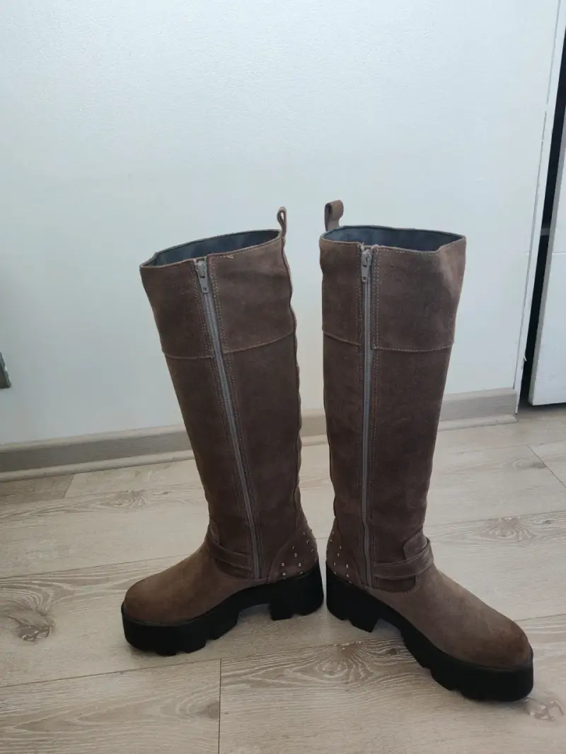 Botas Hush Puppies largas de cuero marrón - 6