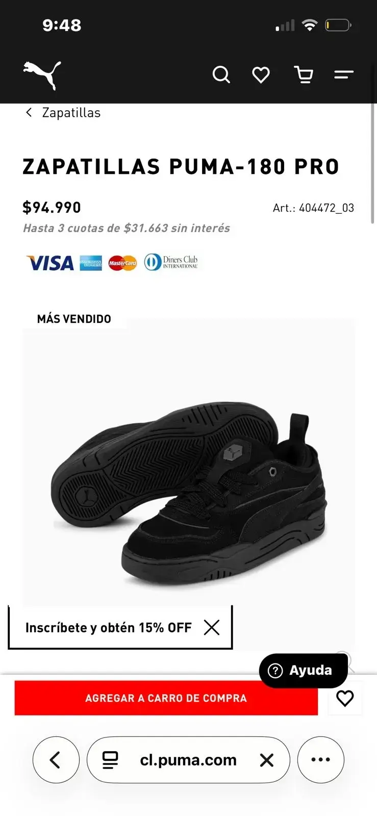 Zapatillas deportivas negras Puma - 5