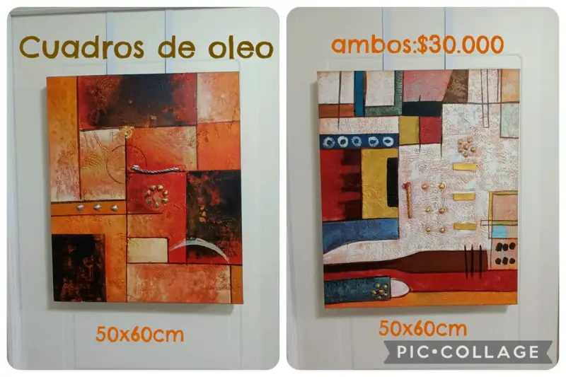 Cuadros óleo abstractos 50x60 cm