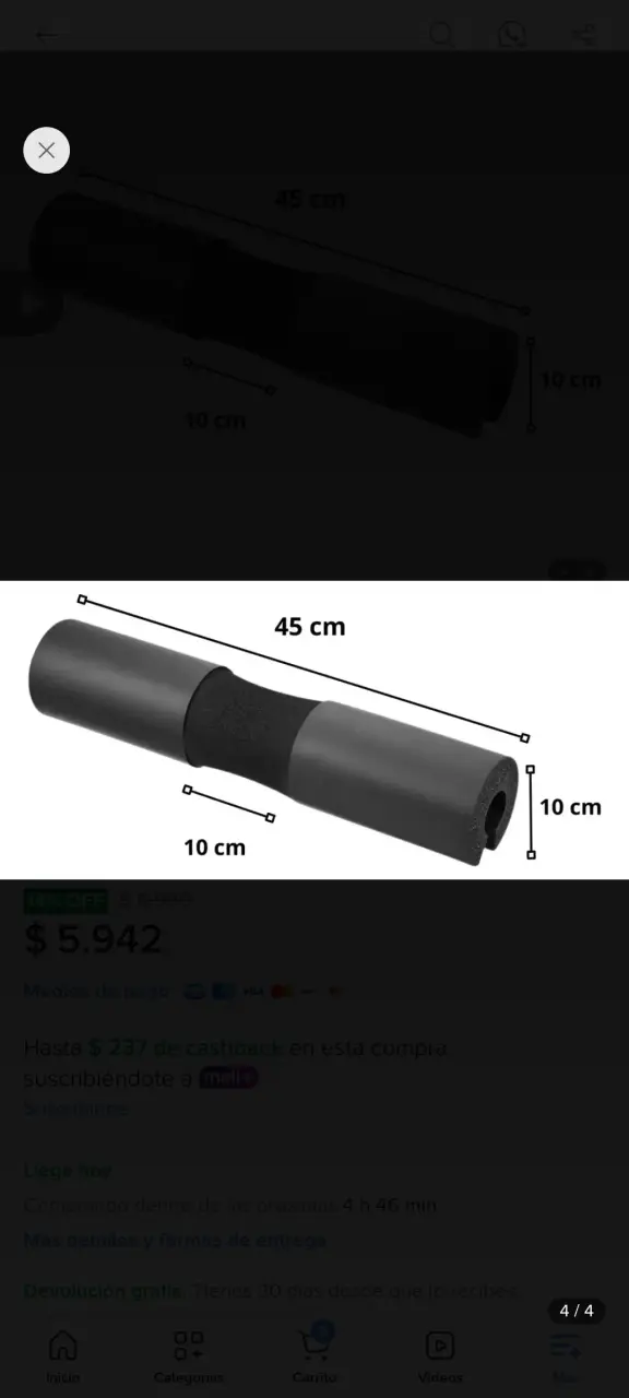 Protector para barra olímpica y preolímpica