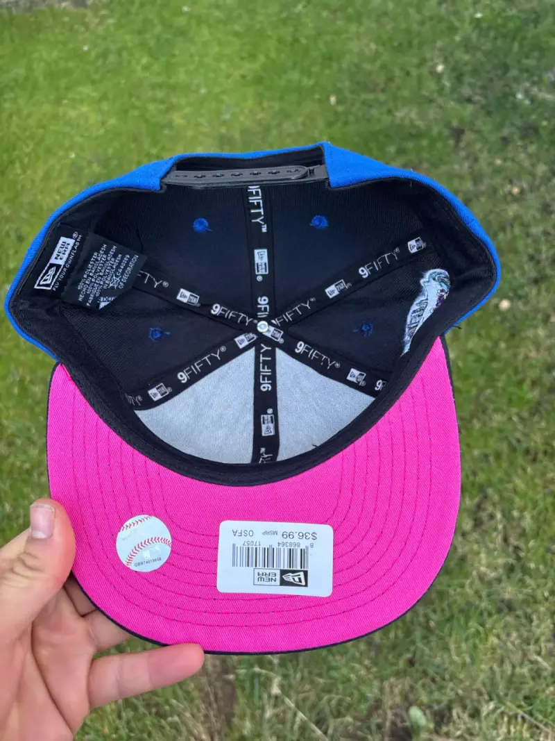 Gorra azul LA con llamas - 5