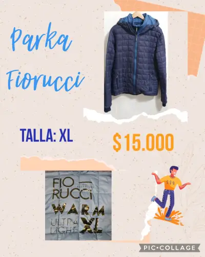 Parka Fiorucci talla XL azul (Hombre) - miniatura 1