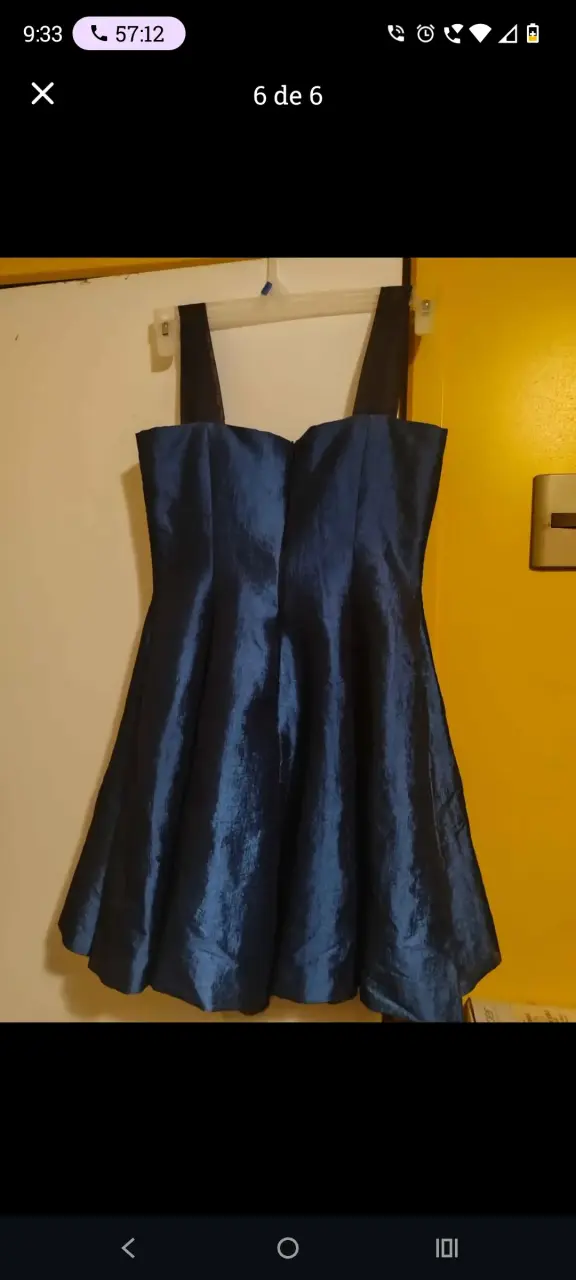 Vestido rojo sin tirantes elegante y vestido azul - 5