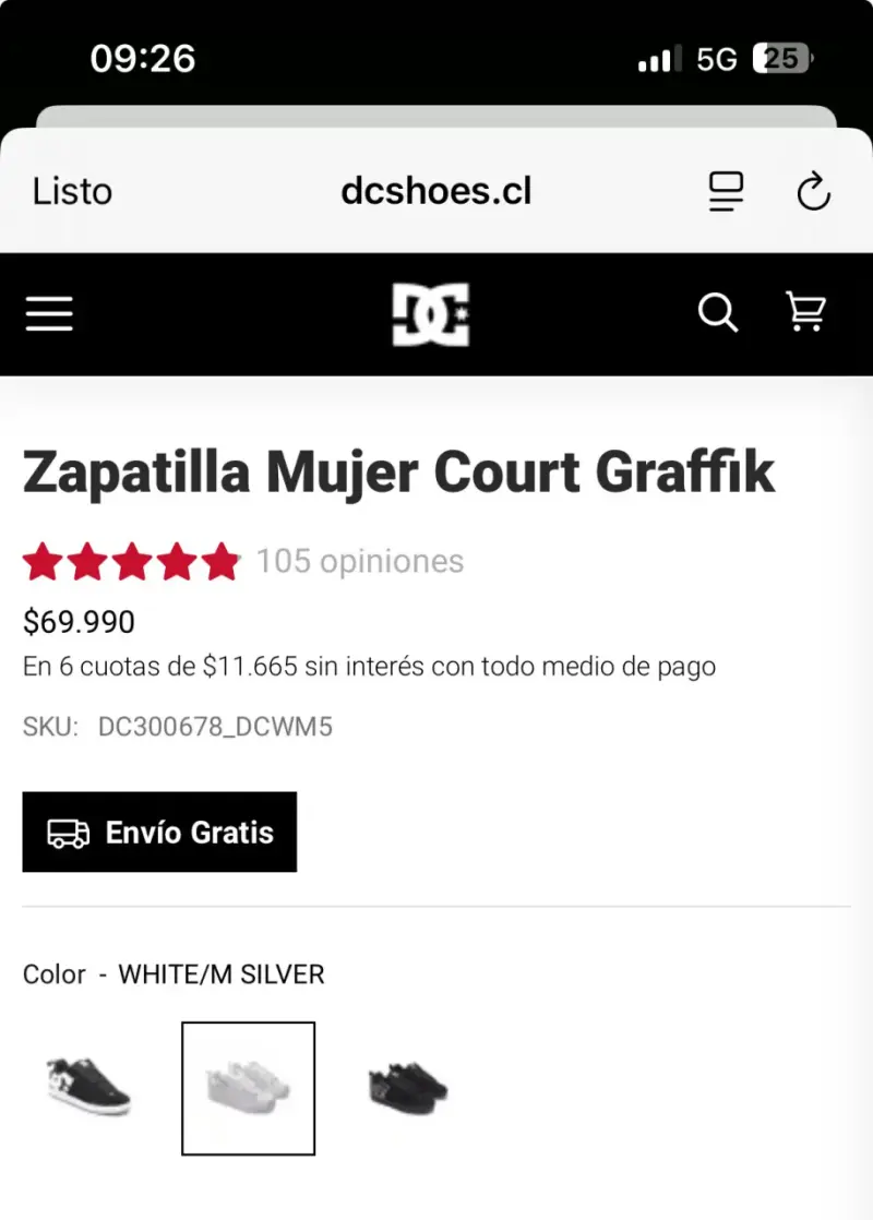 Zapatillas blancas DC nuevas - 6