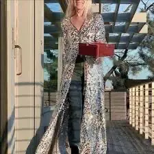 Vestido Zara plateado de lentejuelas - 6