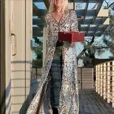 Vestido Zara plateado de lentejuelas - miniatura 6