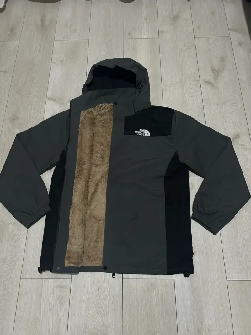 Chaqueta gris con capucha The North Face - 1