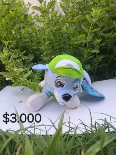 Peluche perrito azul y verde - miniatura 1