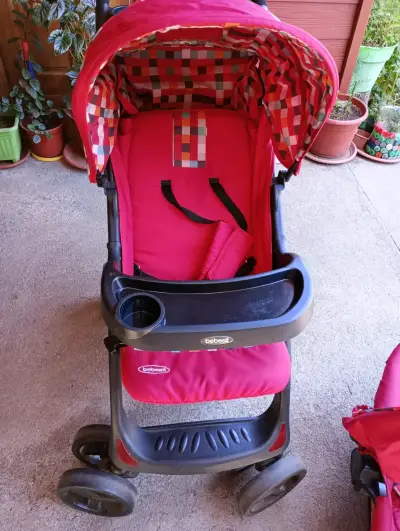 Coche de bebé rojo Bebesit - miniatura 3