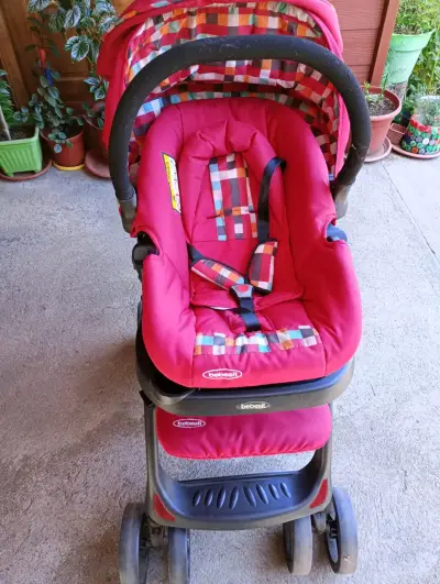 Coche de bebé rojo Bebesit - miniatura 5