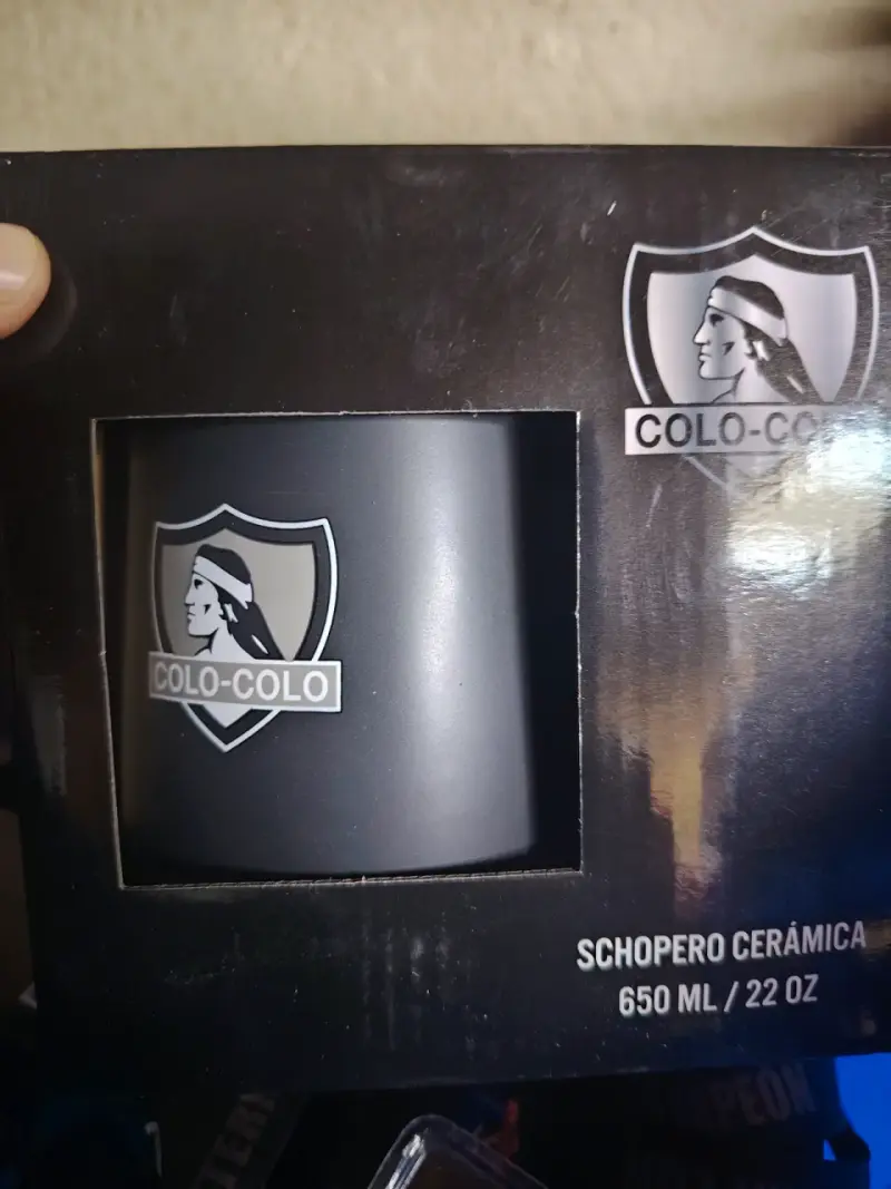 Vaso schopero Colo-Colo cerámica - 1