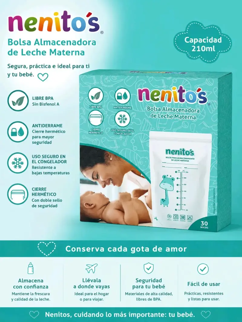 Bolsas de leche materna 30 unidades