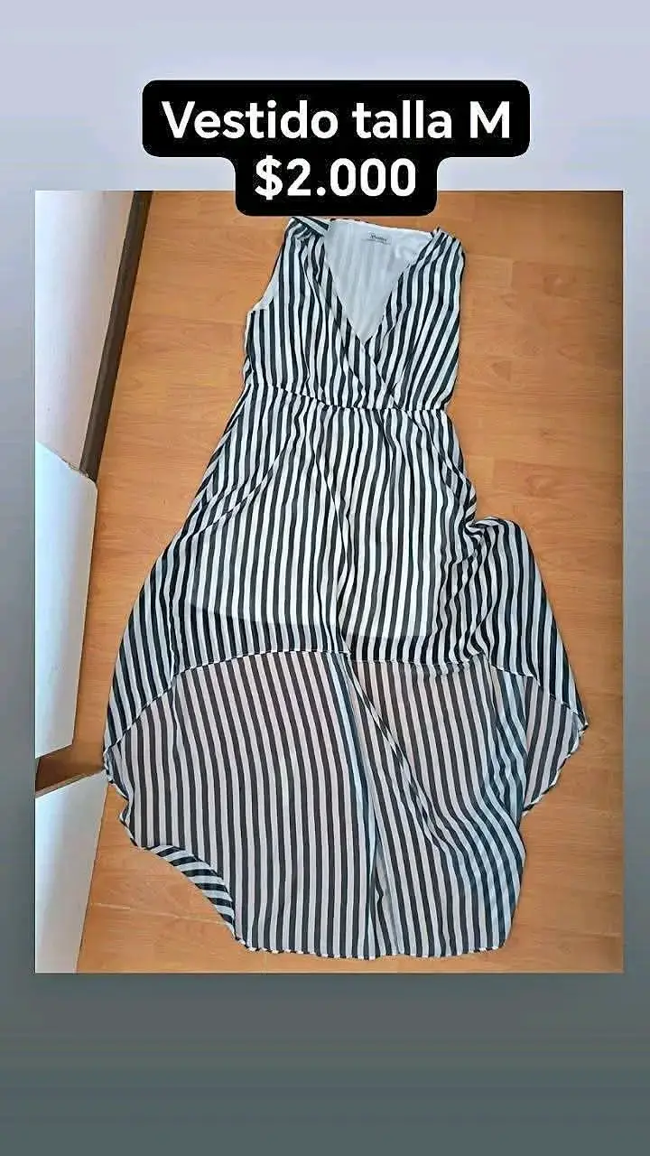 Vestido rayado talla M