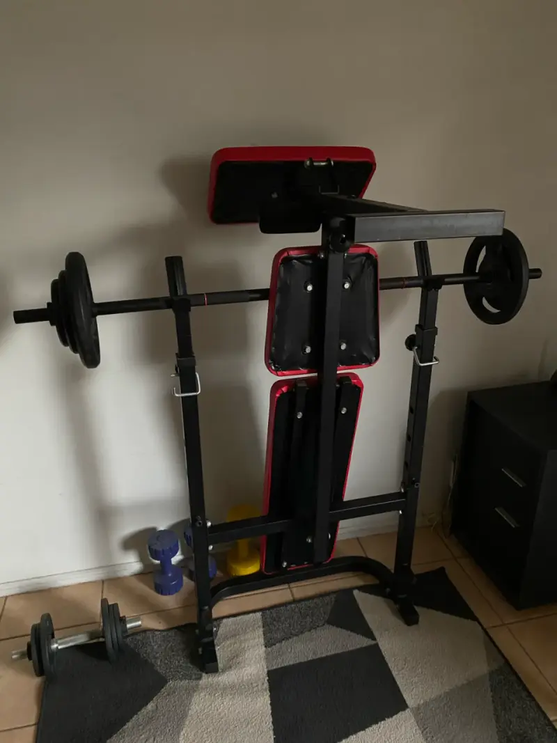 Banca Multifuncional ISE + Set de Pesas 20 kg - 2