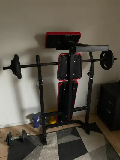 Banca Multifuncional ISE + Set de Pesas 20 kg - miniatura 2