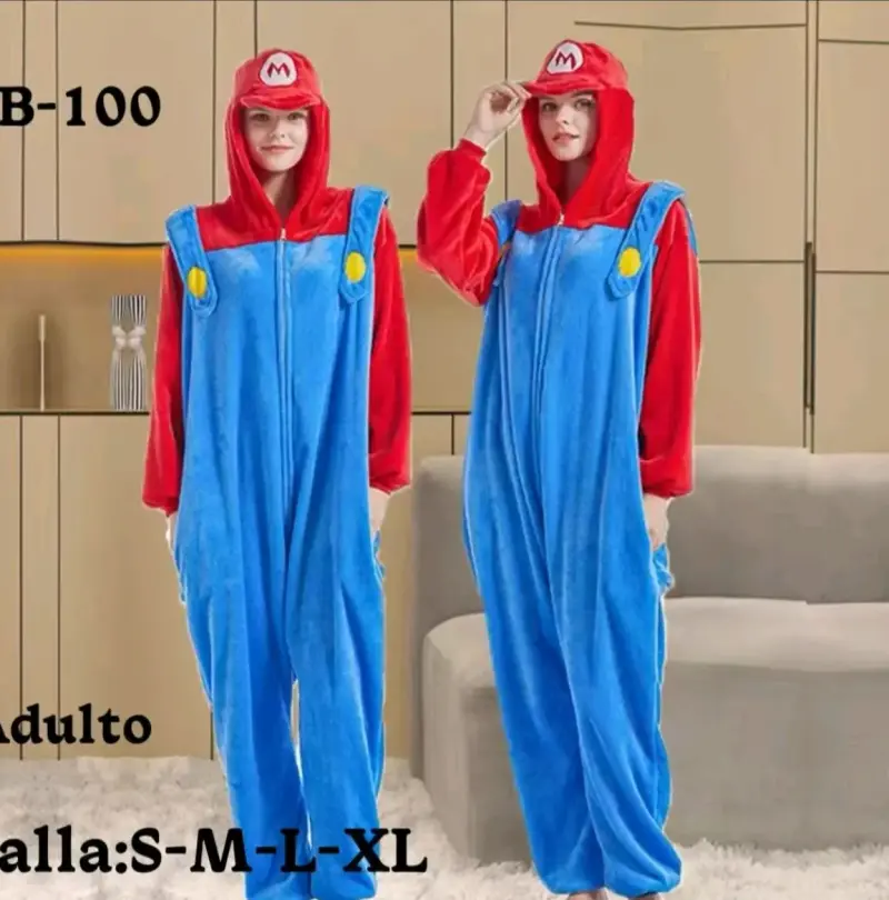Disfraz azul y rojo de Mario
