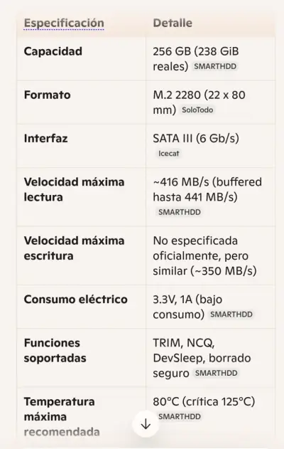 SSD SK Hynix 256GB M.2 - miniatura 2