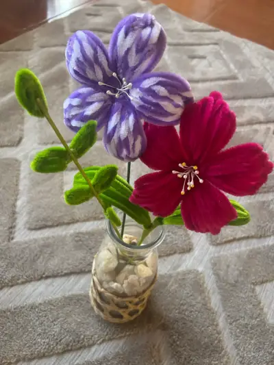 Ramo de flores de tela - miniatura 3