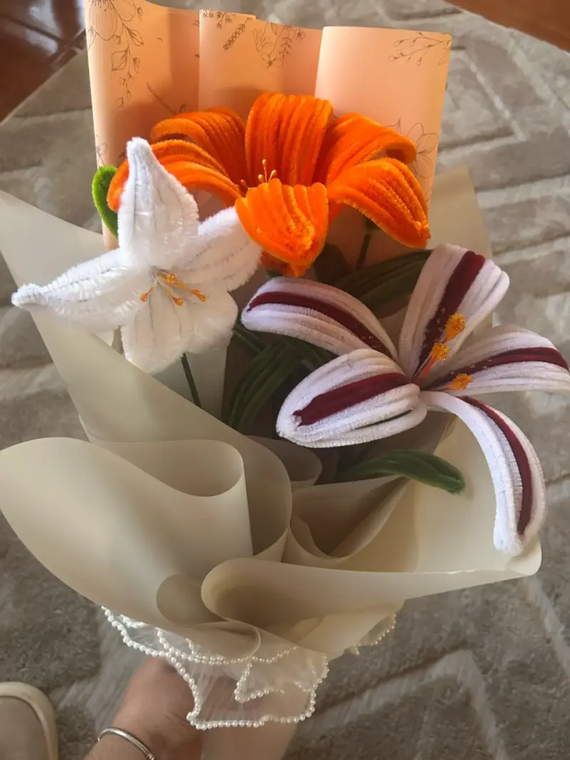 Ramo de flores de tela - 4