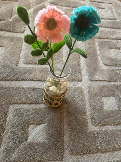 Ramo de flores de tela - miniatura 5