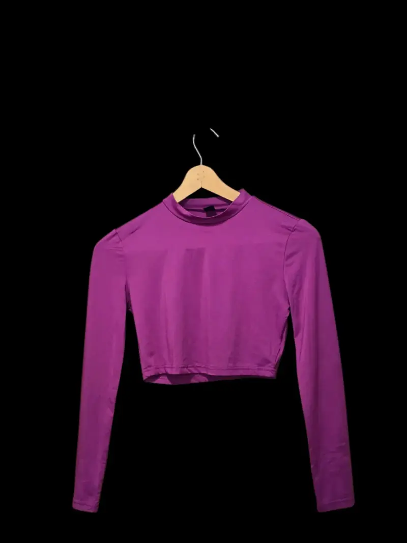 Top morado manga larga