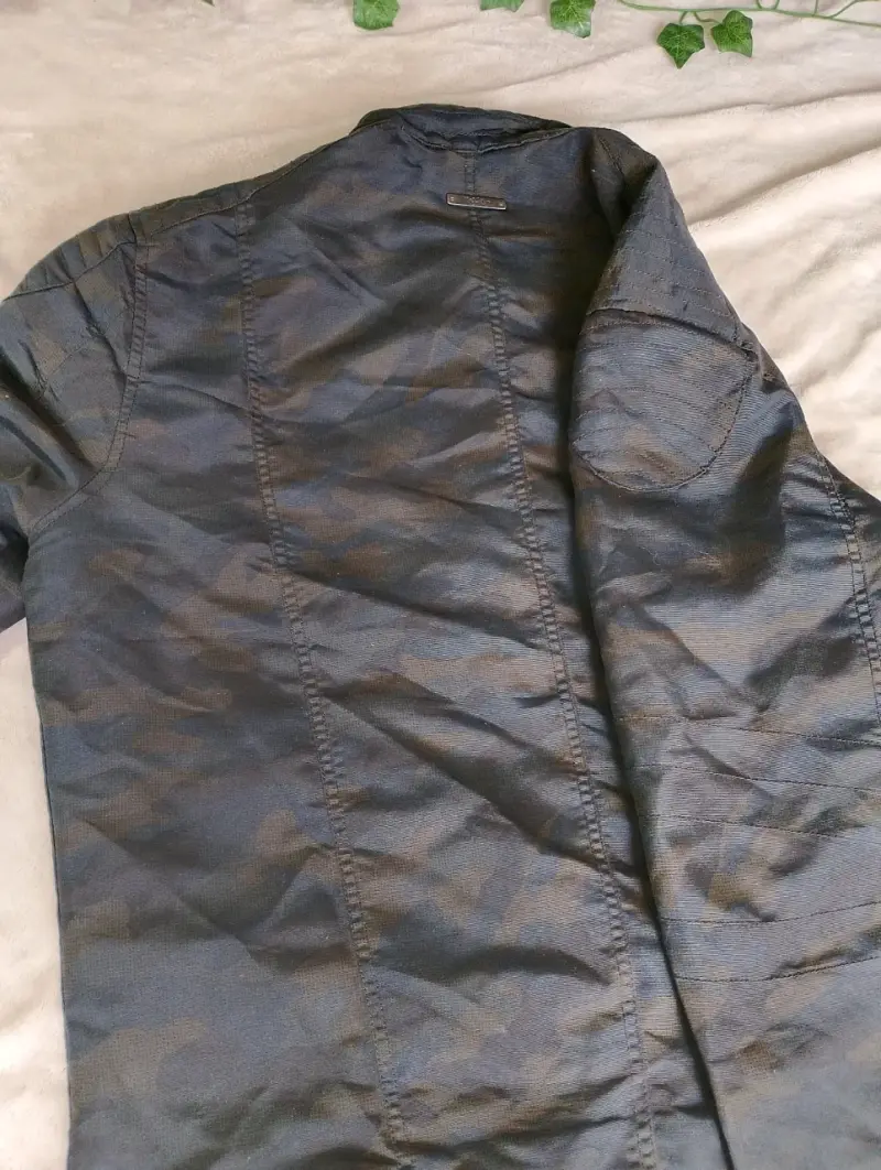 Chaqueta Oscura De Estilo Motero Talla M - 4