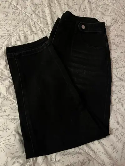 Jeans negros de tiro alto SHEIN petite talla M - miniatura 3