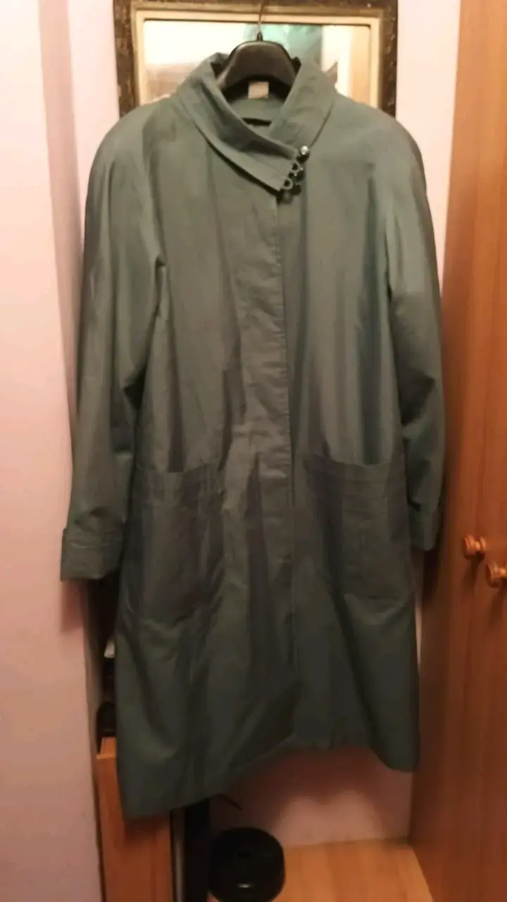 Parka Impermeable verde largo mujer