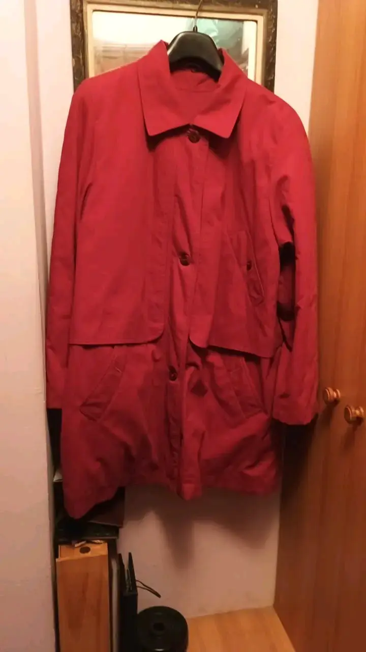 Parka rojo largo