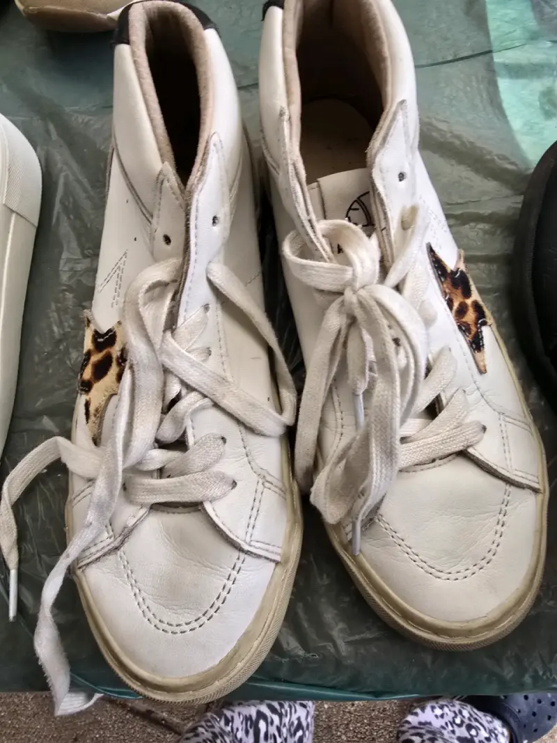 Zapatillas beige de caña alta - 2