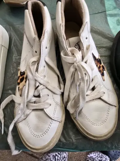 Zapatillas beige de caña alta - miniatura 2