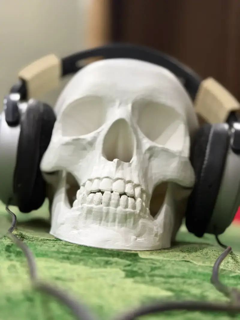 Calavera decorativa de filamento pla en 3D - 3