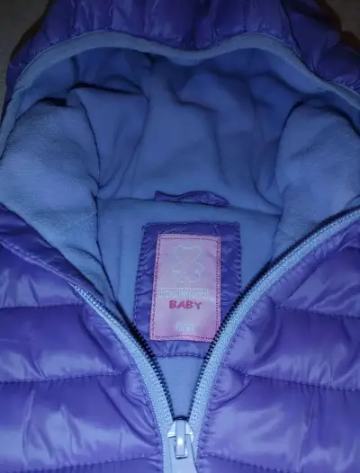 Chaqueta inflable morada infantil - miniatura 5