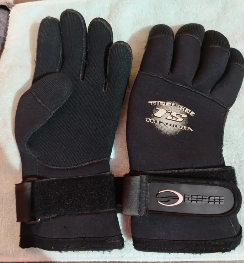 Guantes de neopreno negros de 3,5 mm