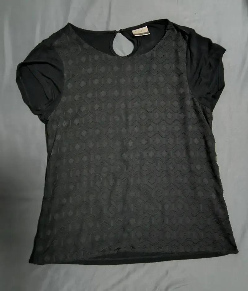 Blusa negra de encaje