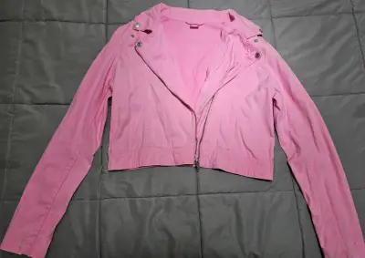 Chaqueta rosada con cierre - miniatura 1
