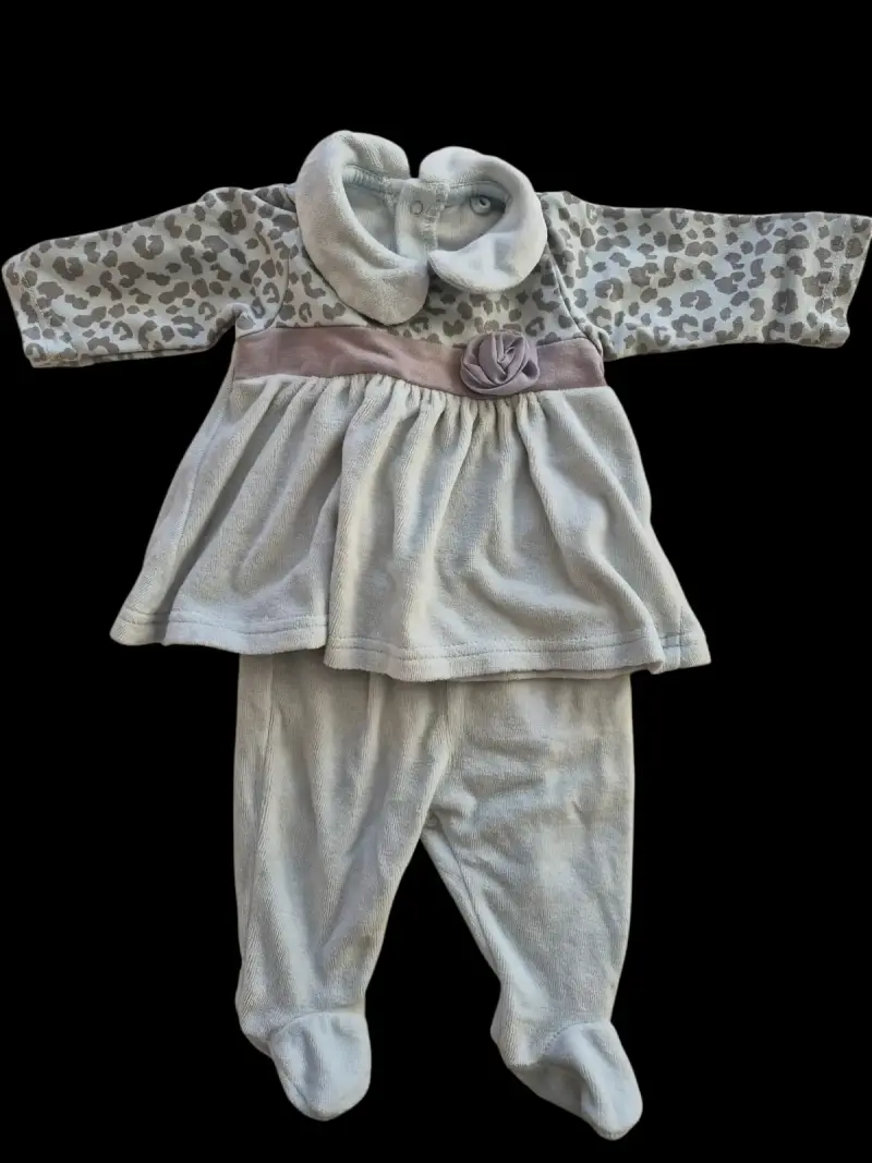 Conjunto bebé estampado leopardo