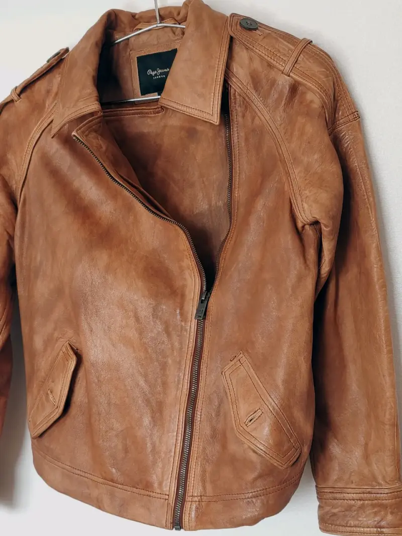 Chaqueta cuero color caramelo - 2