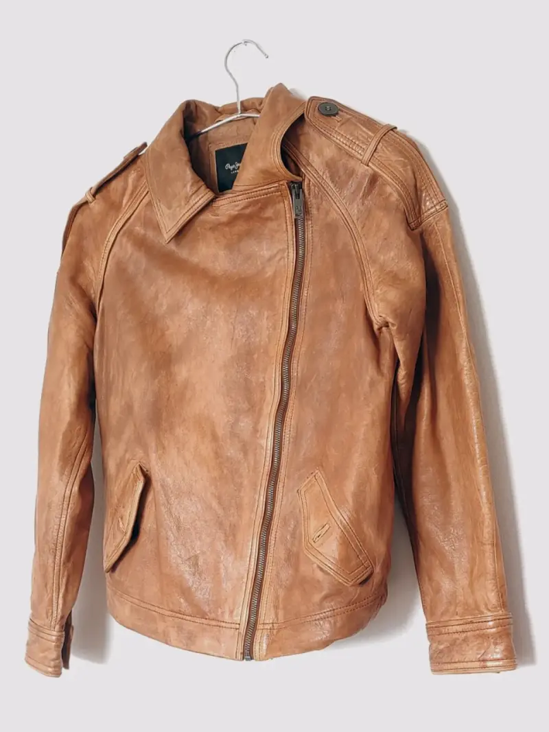 Chaqueta cuero color caramelo - 3