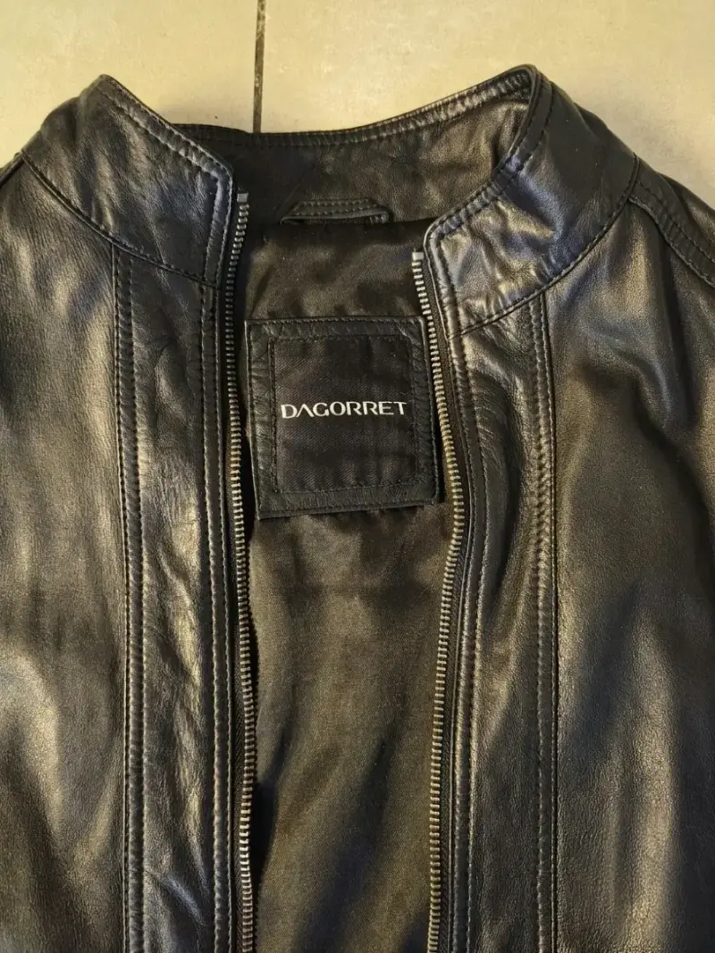 Chaqueta de cuero negra Talla 40 - 3
