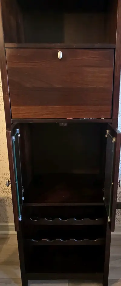 Mueble bar de madera café Magasa - miniatura 3