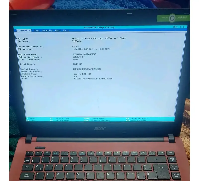 Laptop Acer ES1-431 roja - 4