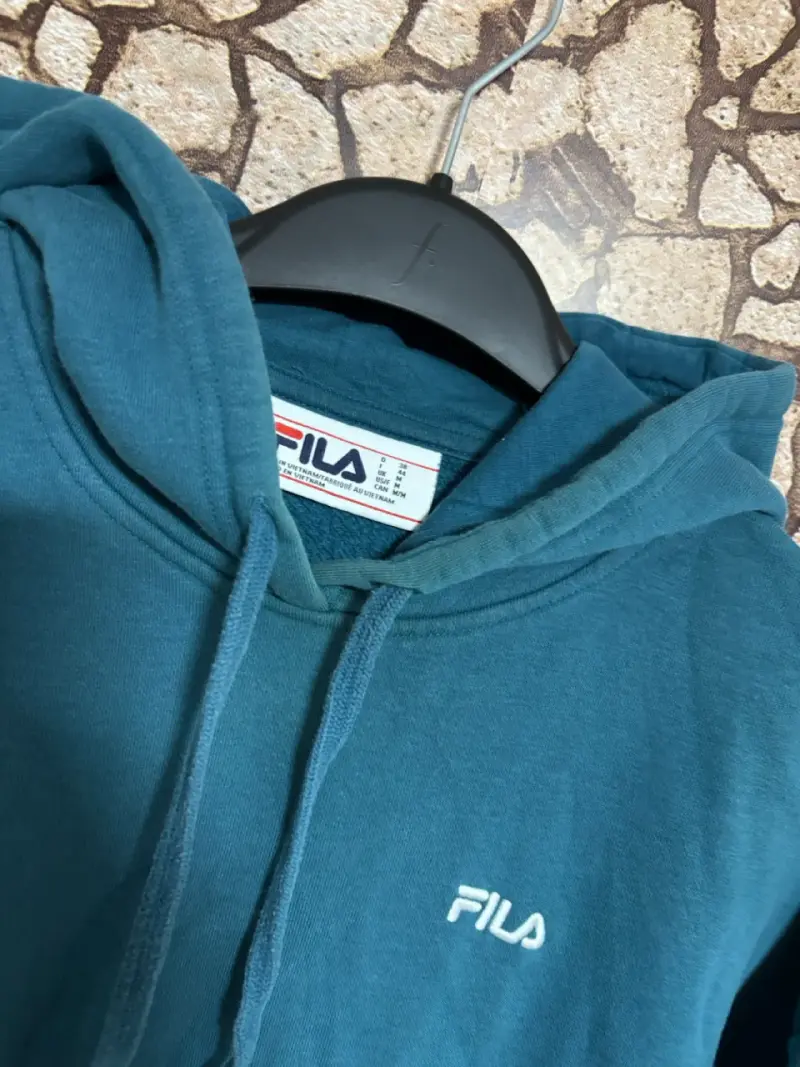 Polerón con capucha azul FILA - 3