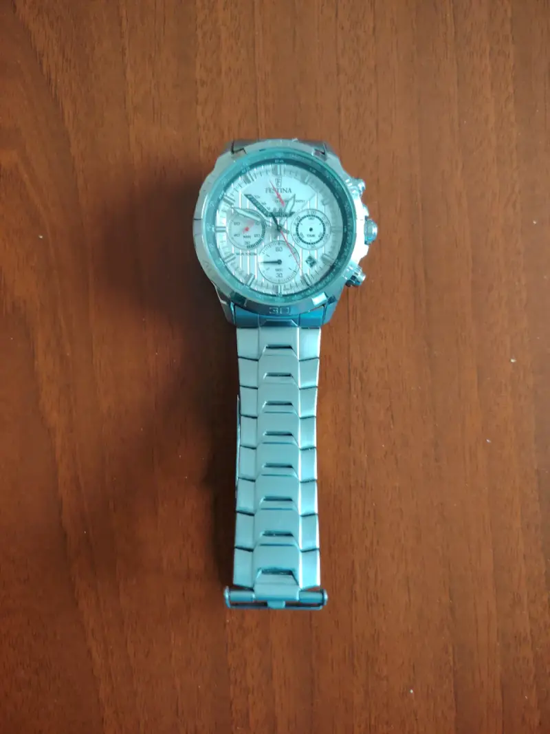 Reloj plateado Festina cronógrafo - 1