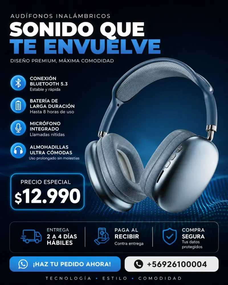 Audífonos inalámbricos Bluetooth 5.3