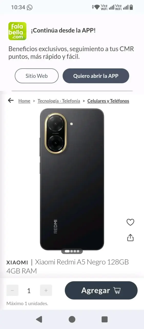 Xiaomi Redmi A5 Negro 128GB - 1