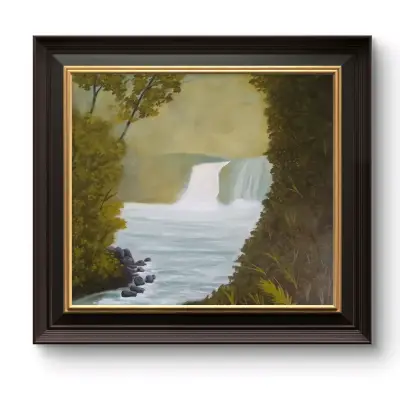 Cuadro paisaje. Oleo sobre tabla. - miniatura 1