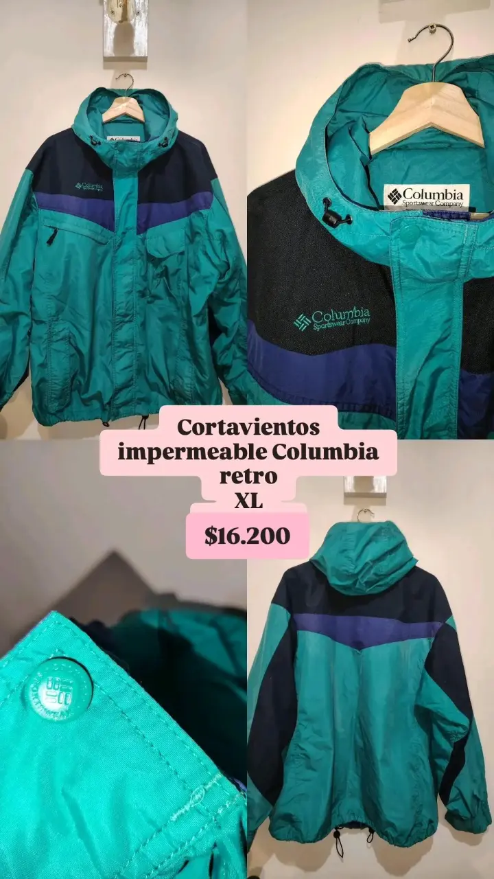 Cortavientos impermeable Columbia retro