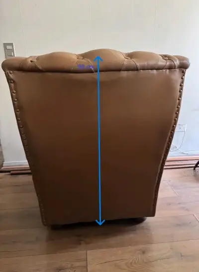 Sillón de cuero marrón - miniatura 3