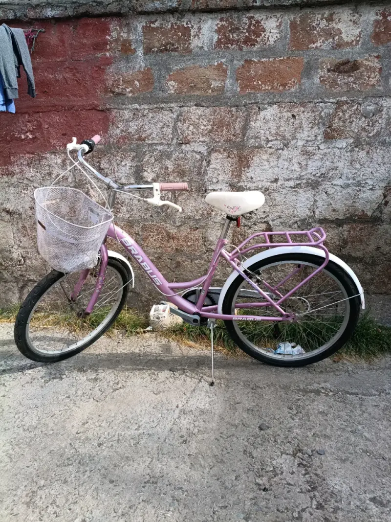 Bicicleta Brabus rosa con cesta - 4